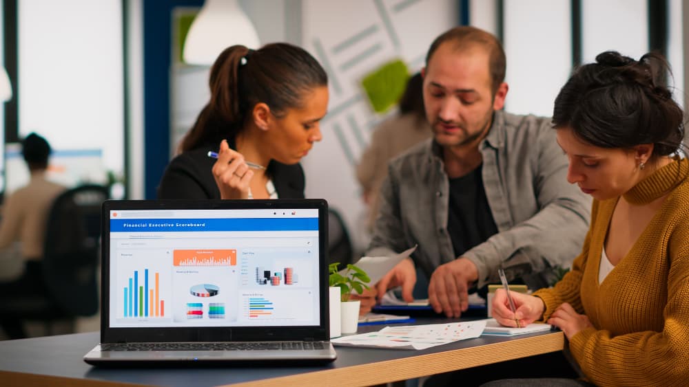 Shopper browsing recommended products on a laptop, illustrating AI personalization in e-commerce